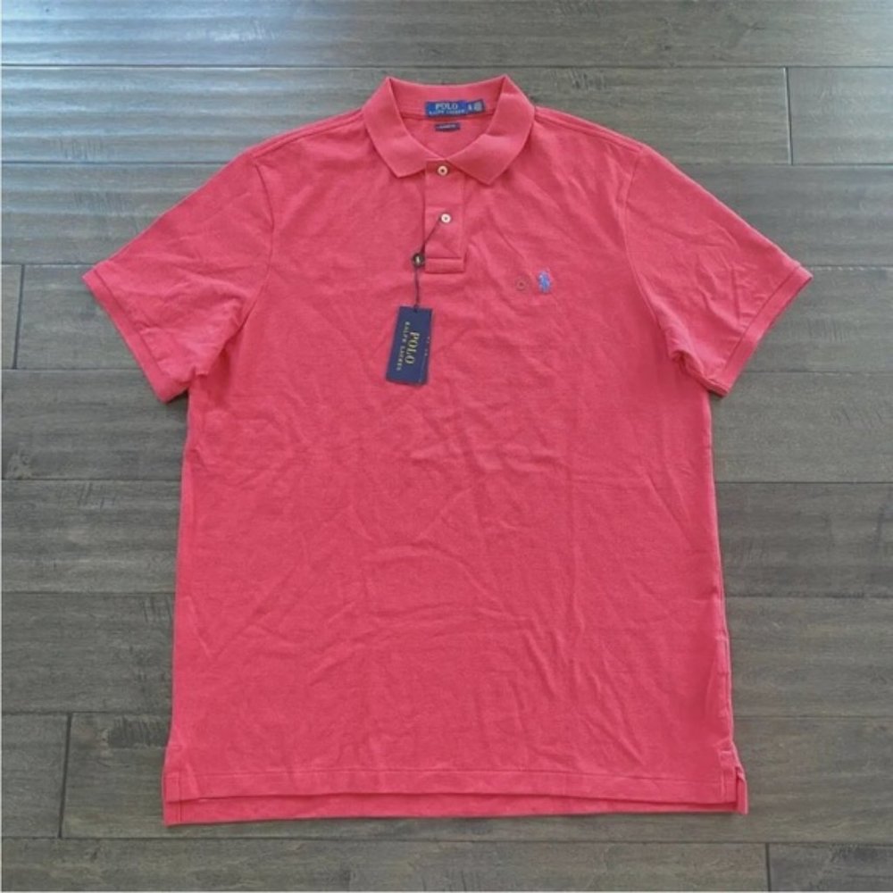 Polo Ralph Lauren Red Classic Fit Cotton Golf Polo Shirt